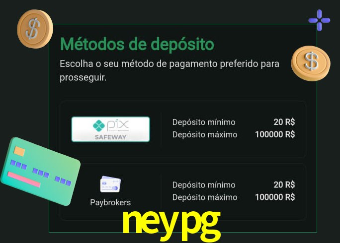 O cassino neypg oferece uma grande variedade de métodos de pagamento